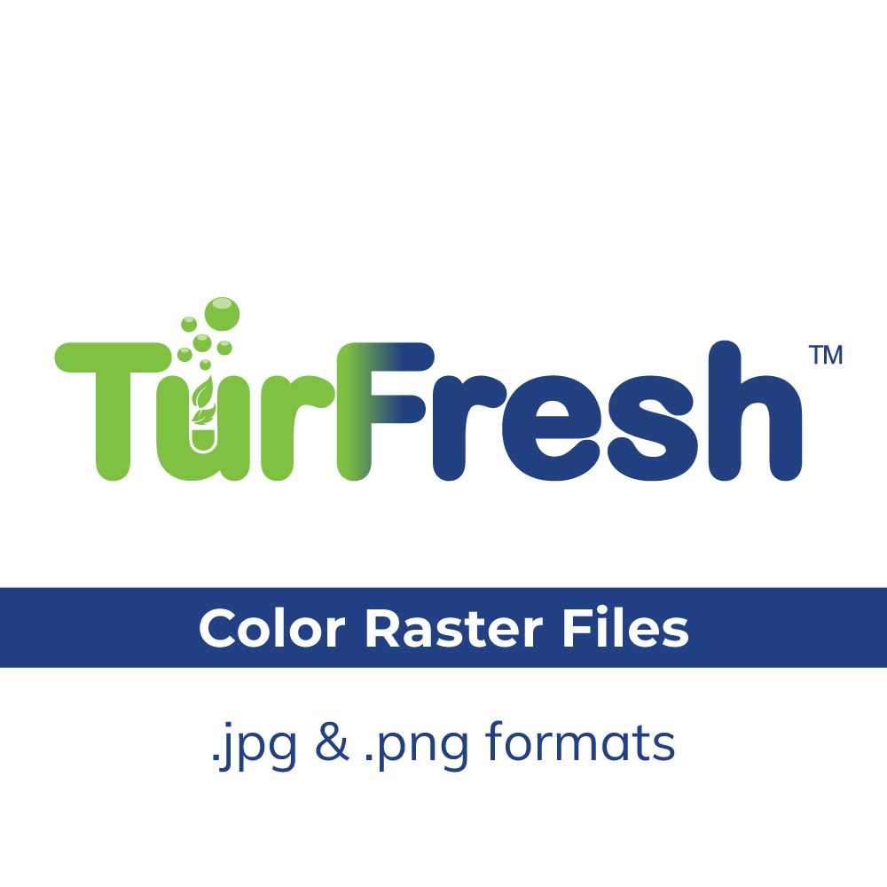 TurFresh logo showcasing eco-friendly products for cleaning and maintaining artificial turf surfaces.