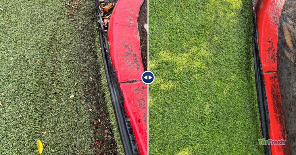 artificial grass weed killer before and after